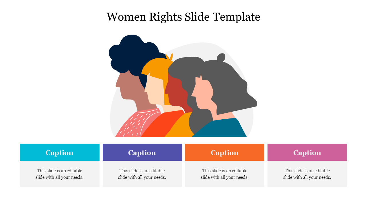 Ready To Use Women Rights Slide Template PPT Designs